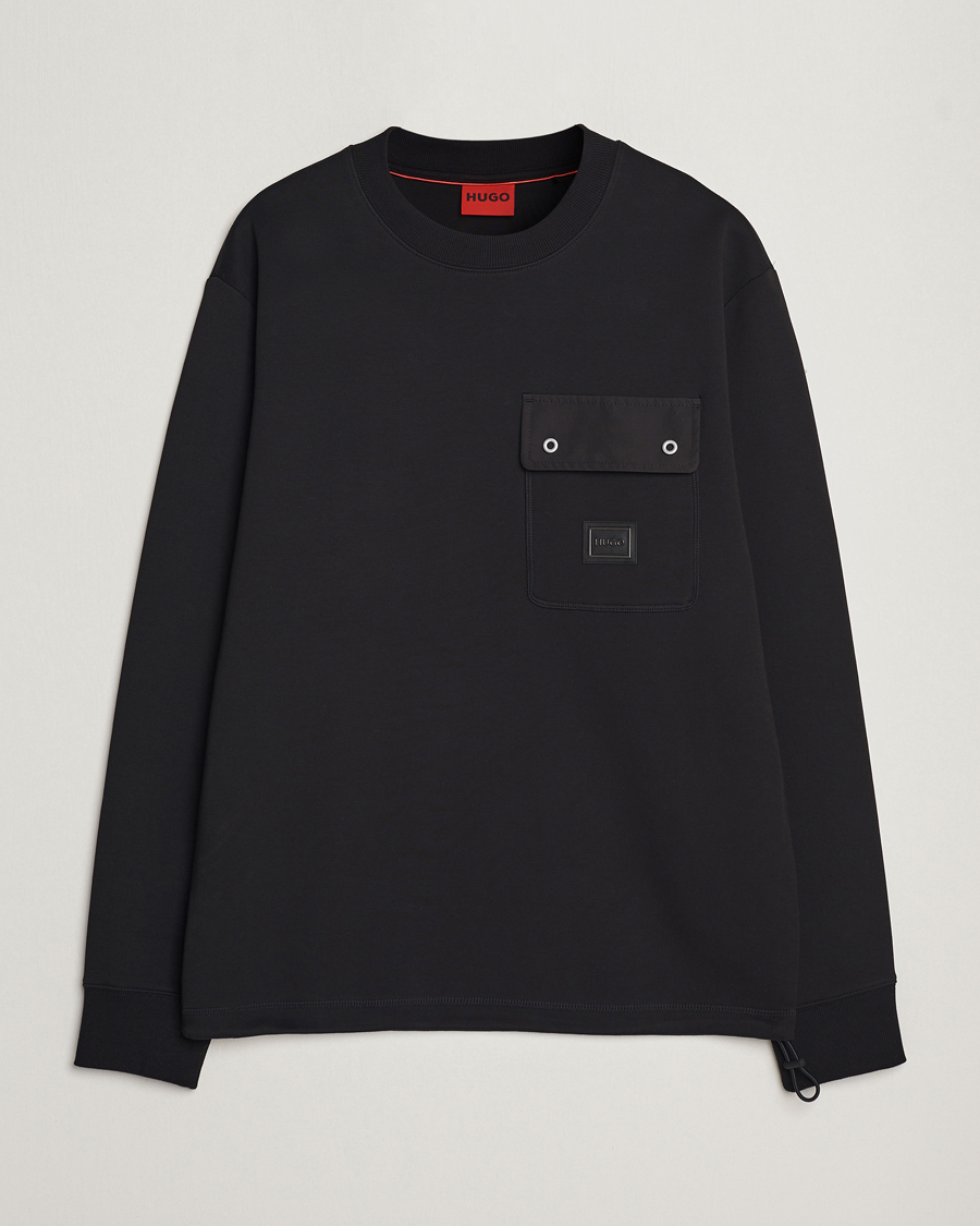 Homme | Pulls Et Tricots | HUGO | Dhaluli Pocket Crew Neck Sweatshirt Black