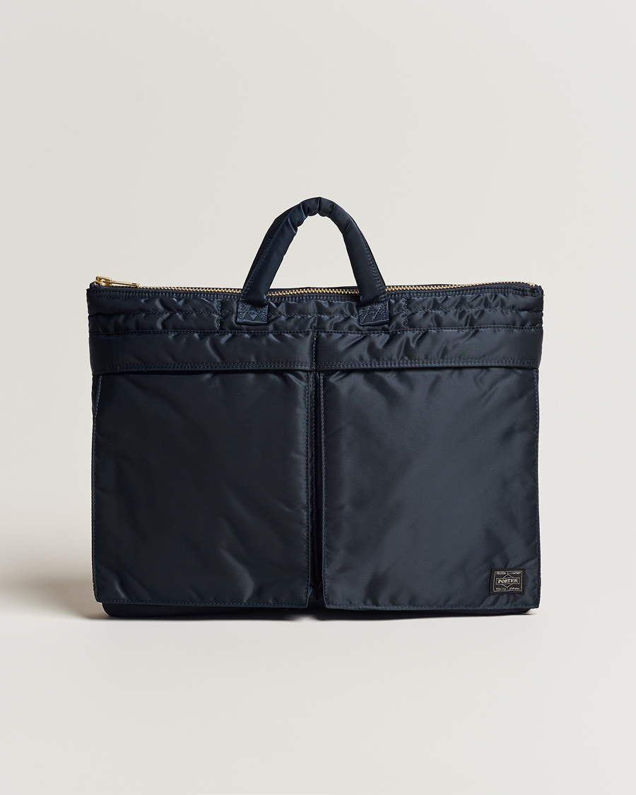 Homme | Porter-Yoshida & Co. Tanker Short Helmet Bag Iron Blue | Porter-Yoshida & Co. | Tanker Short Helmet Bag Iron Blue