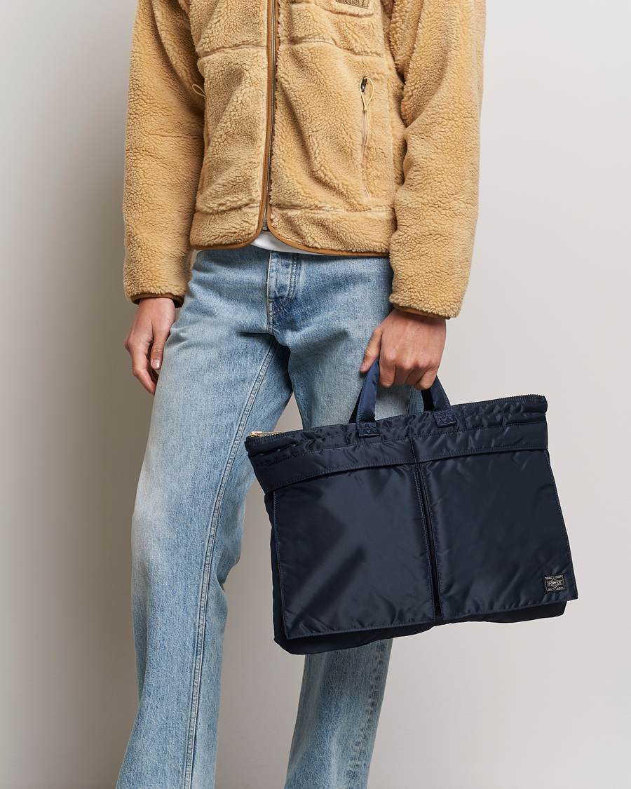 Homme | Porter-Yoshida & Co. Tanker Short Helmet Bag Iron Blue | Porter-Yoshida & Co. | Tanker Short Helmet Bag Iron Blue