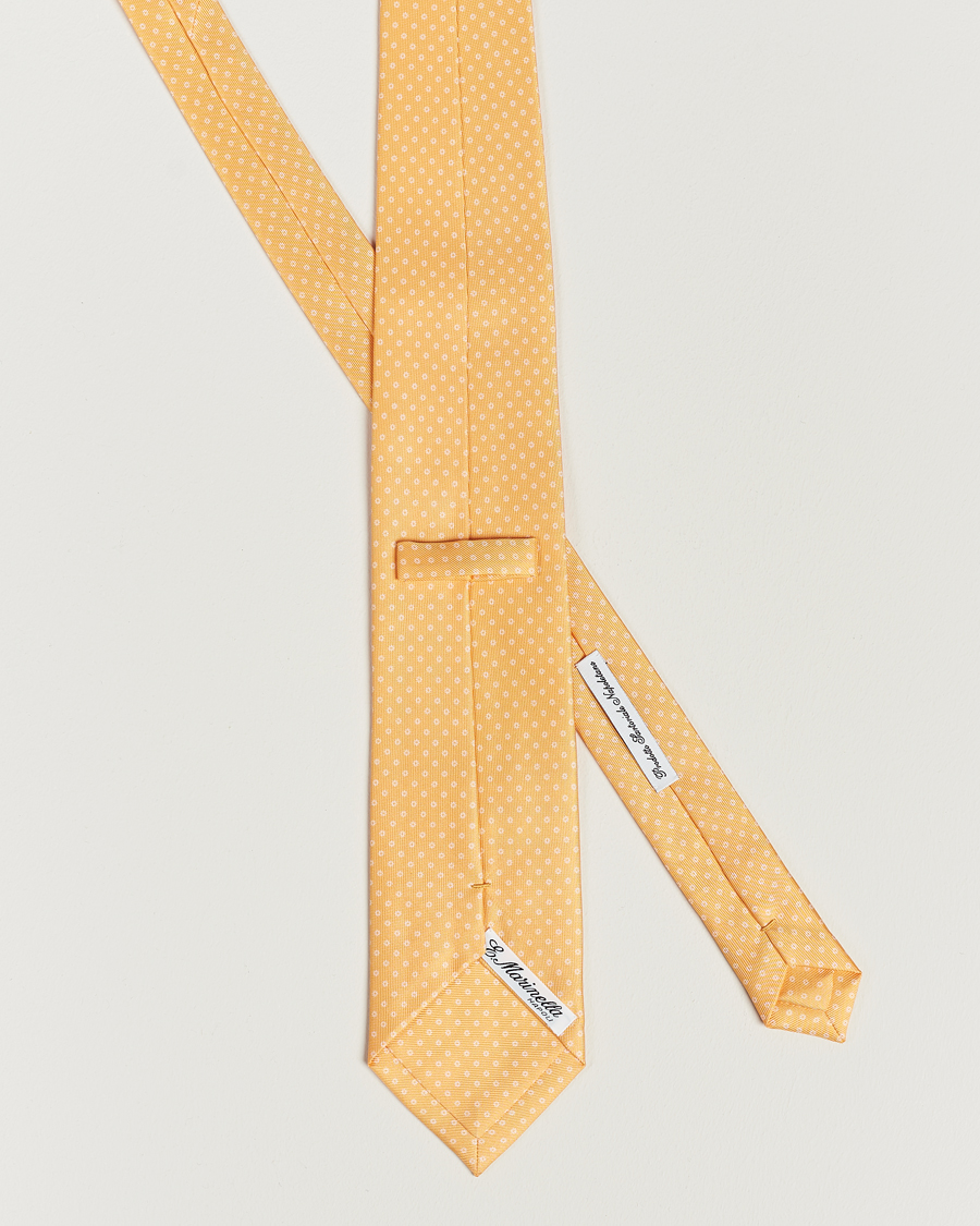 Homme | E. Marinella 3-Fold Printed Silk Tie Yellow | E. Marinella | 3-Fold Printed Silk Tie Yellow