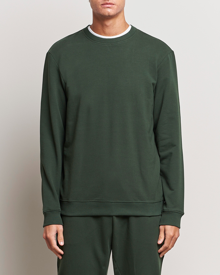 Homme | Pulls Et Tricots | Bread & Boxers | Loungewear Crew Neck Sweatshirt Forest Green