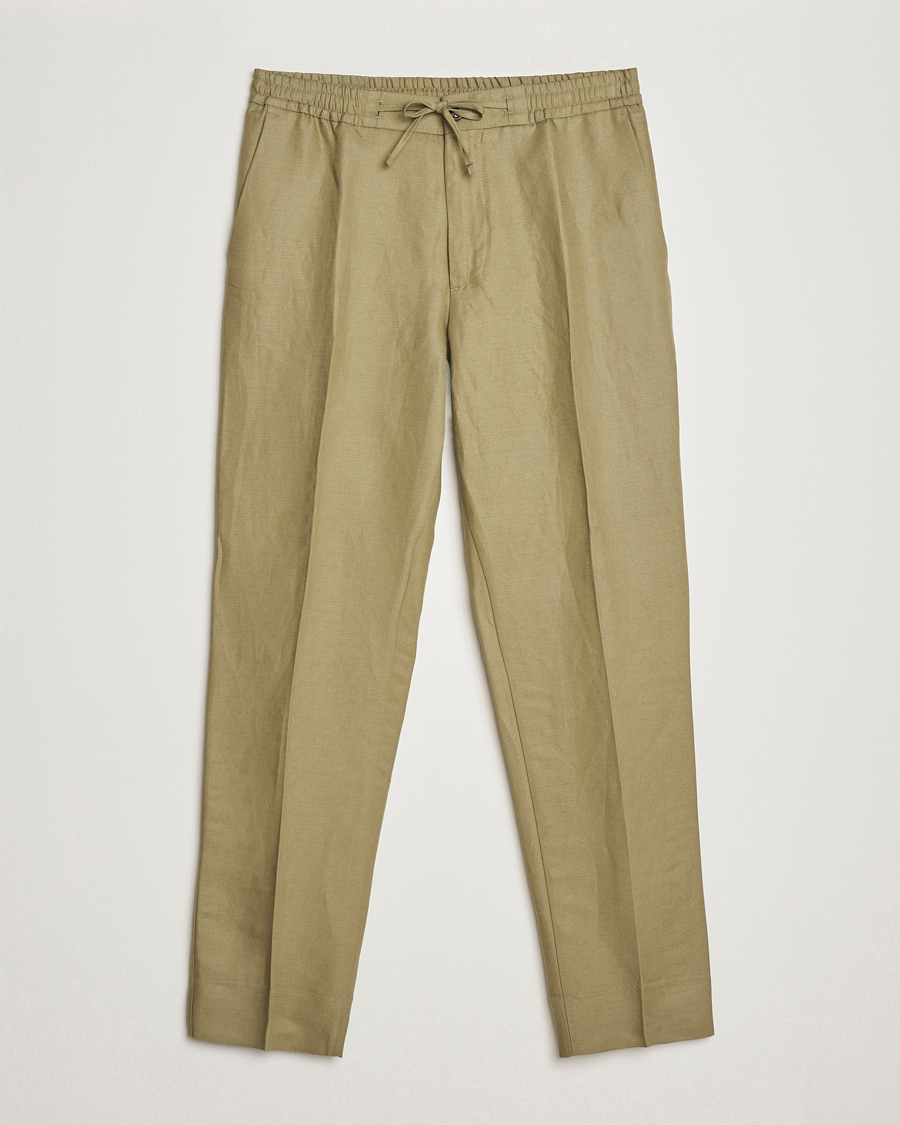 Homme | Pantalons | J.Lindeberg | Baron Tencel/Linen Trousers Aloe