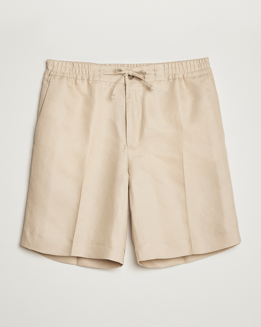 Homme | Shorts | J.Lindeberg | Baron Tencel/Linen Shorts Safari Beige