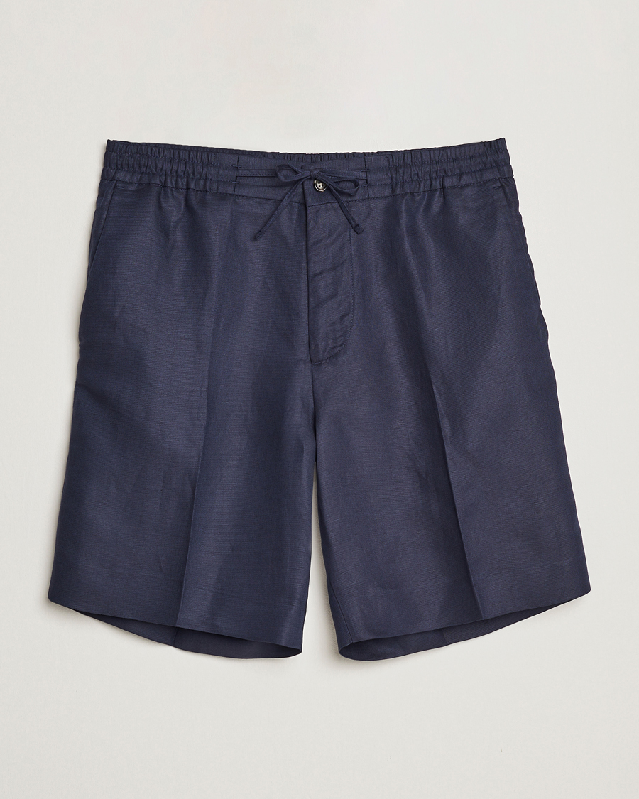 Homme | Shorts | J.Lindeberg | Baron Tencel/Linen Shorts Navy