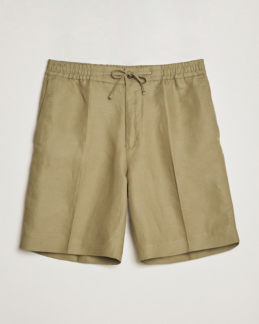 Homme | Shorts | J.Lindeberg | Baron Tencel/Linen Shorts Aloe