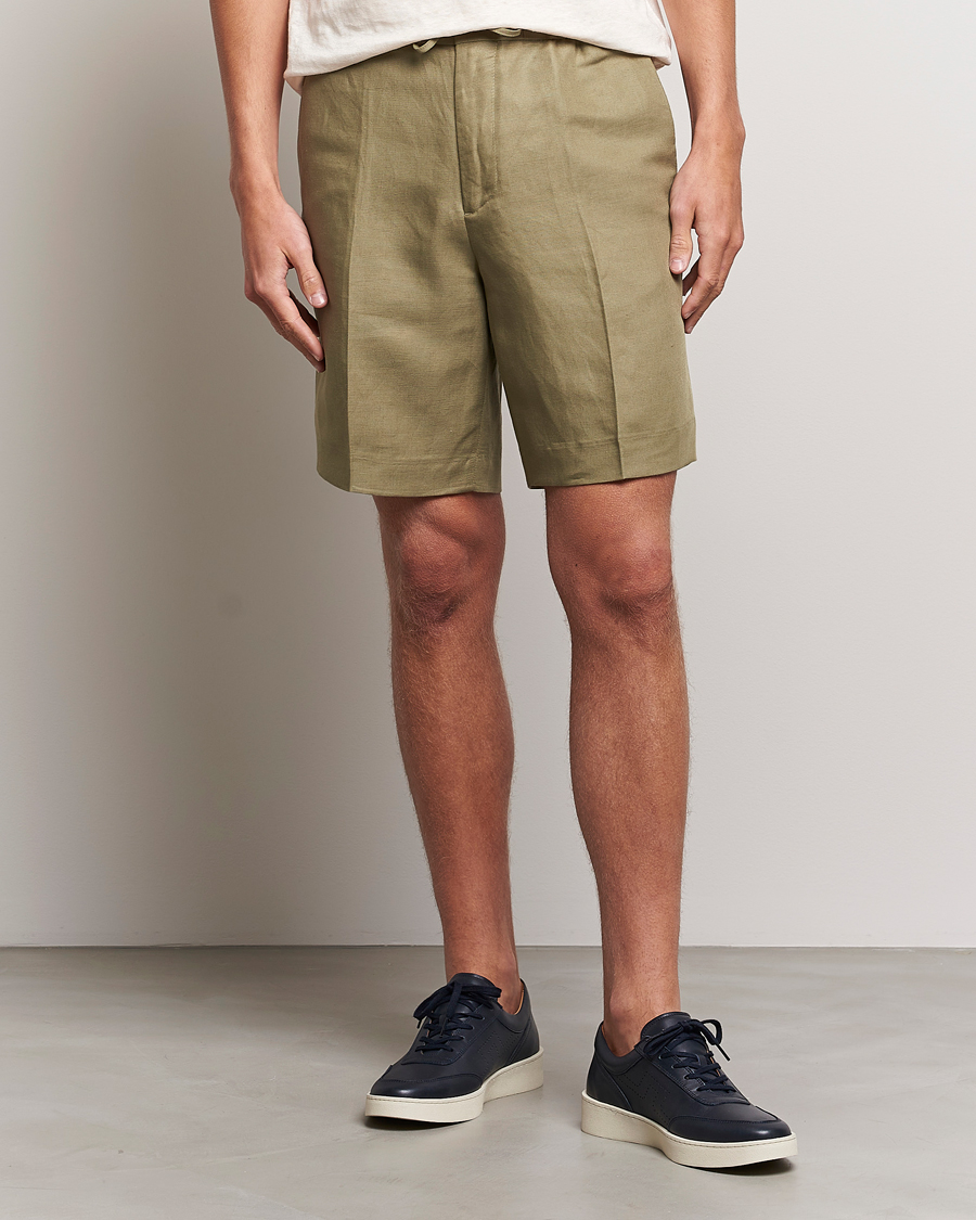 Homme | Shorts | J.Lindeberg | Baron Tencel/Linen Shorts Aloe