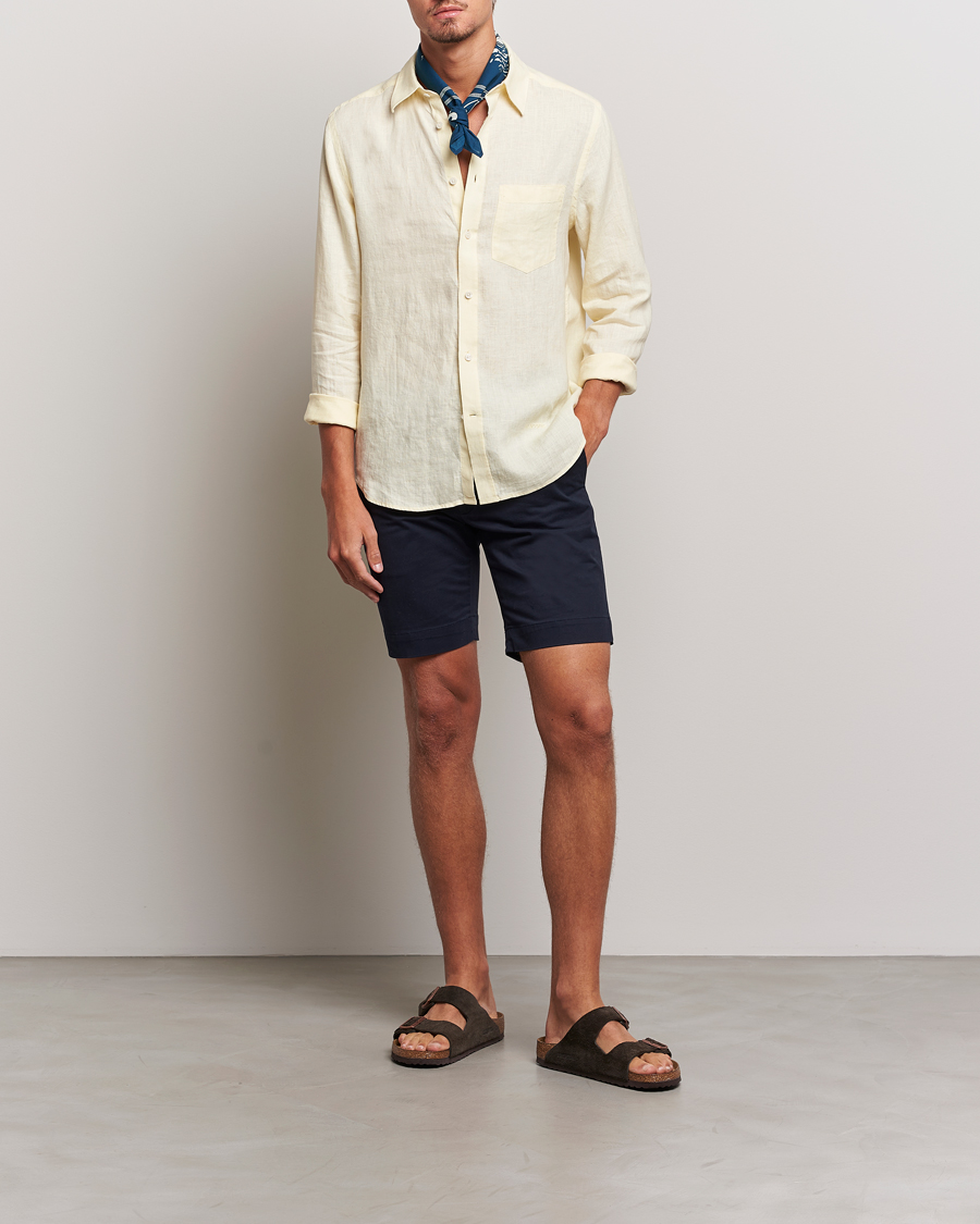 Homme | Chemises | J.Lindeberg | Clean Linen Slim Shirt Pear Sorbet