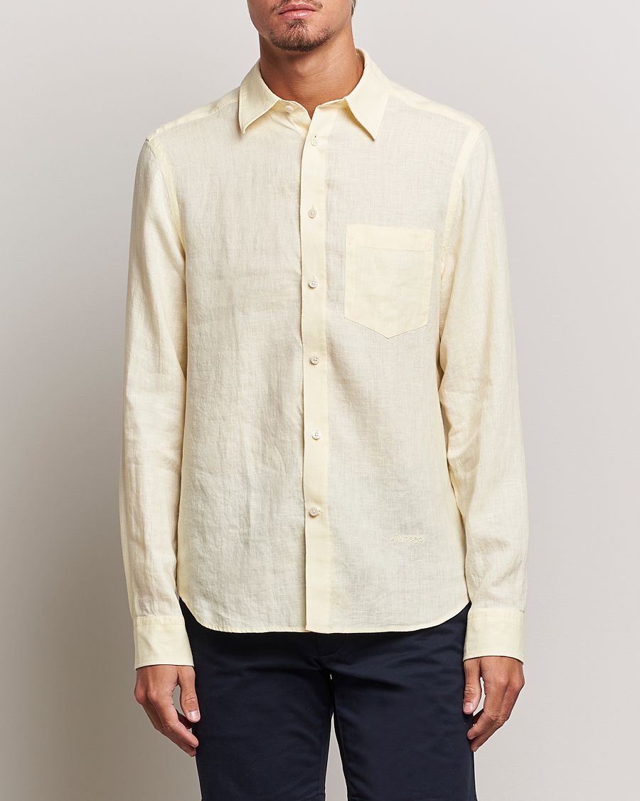Homme | Chemises | J.Lindeberg | Clean Linen Slim Shirt Pear Sorbet