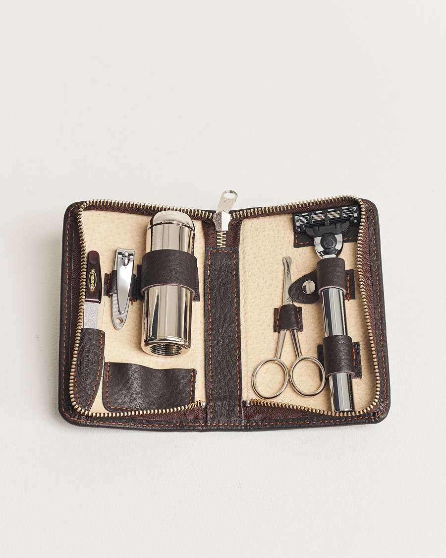 Heren | Thuis | F. Hammann | Shaving and Manicure Set Dark Brown