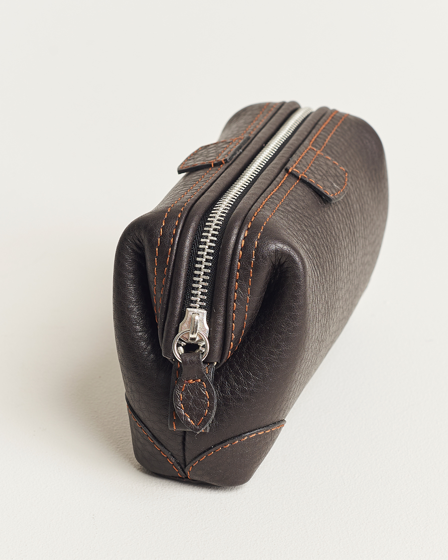 Heren | Tassen | F. Hammann | Small Washbag Dark Brown