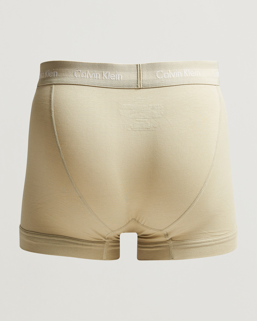 Homme | Sous-Vêtements Et Chaussettes | Calvin Klein | Cotton Stretch 3-Pack Trunk Beige/Red/Green