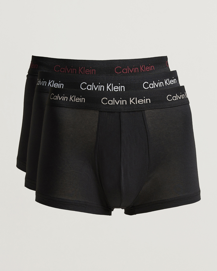 Homme | Sous-Vêtements Et Chaussettes | Calvin Klein | Cotton Stretch 3-Pack Low Rise Trunk Black