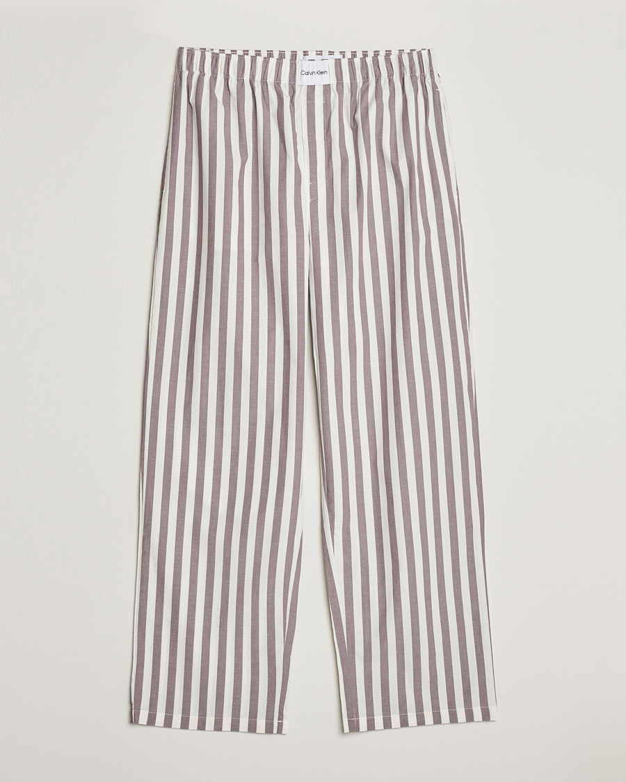 Homme | Peignoirs Et Pyjamas | Calvin Klein | Cotton Striped Pyjama Pants White/Grey
