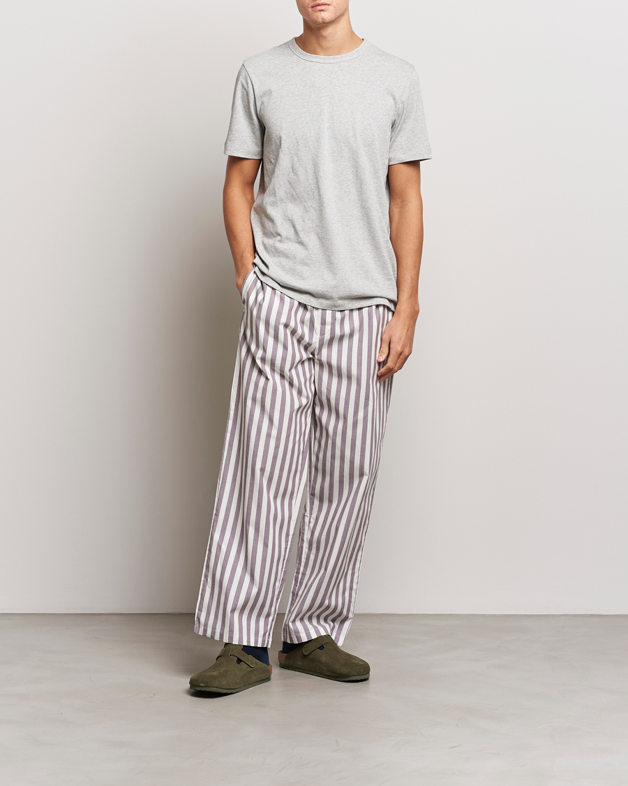 Heren | Pyjama's en gewaden | Calvin Klein | Cotton Striped Pyjama Pants White/Grey