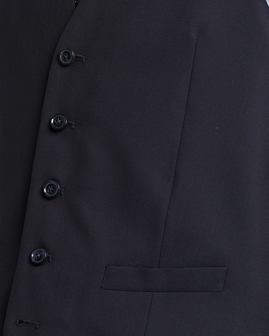 Heren | Blazers | Oscar Jacobson | Carlo Wool Waistcoat Navy