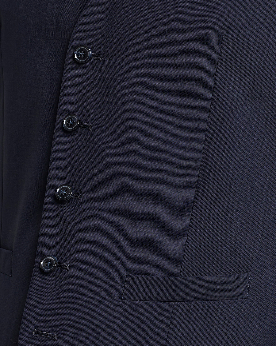 Heren | Blazers | Oscar Jacobson | Carlo Wool Waistcoat Blue
