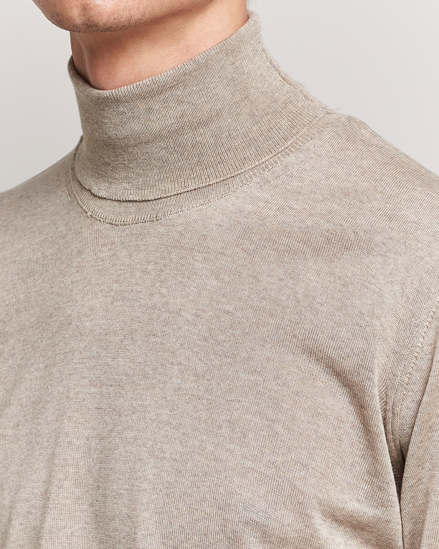 Homme | Pulls Et Tricots | Oscar Jacobson | Cole Merino Wool Rollneck Beige