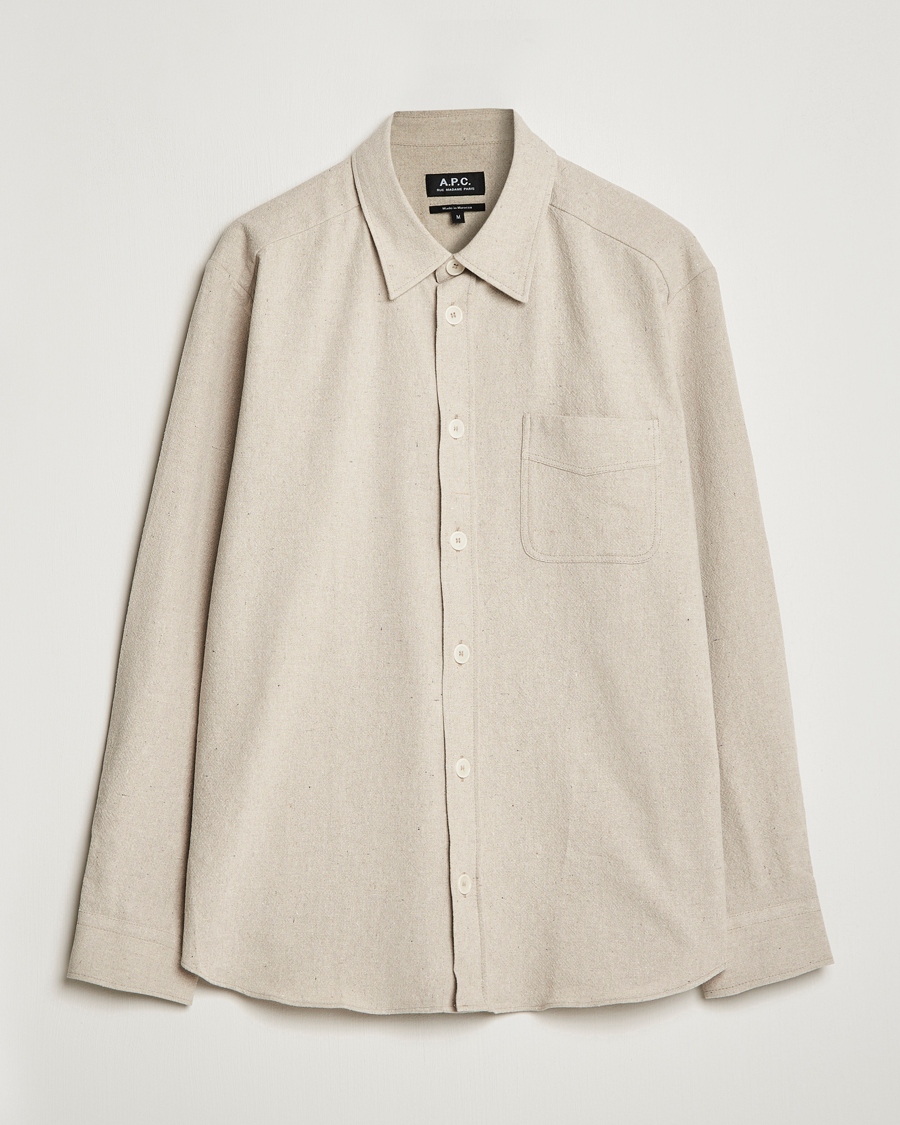 Homme | Chemises | A.P.C. | Aston Overshirt Light Beige