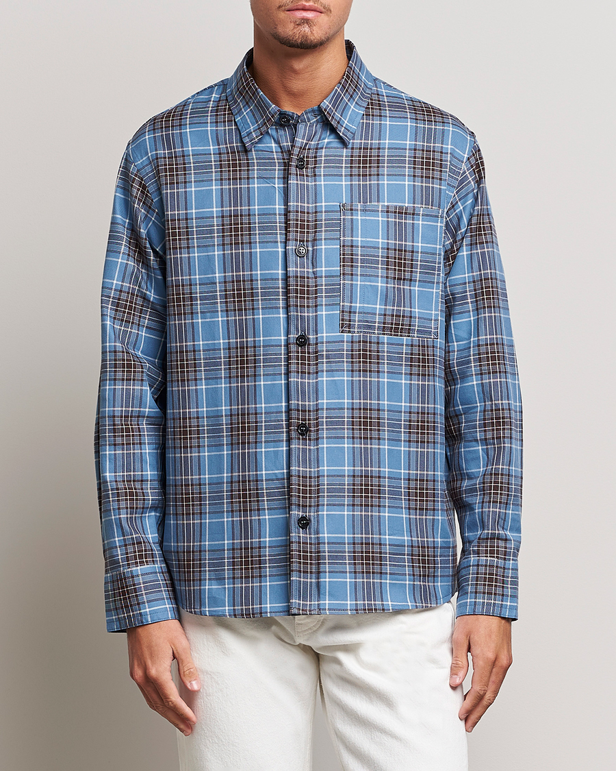 Homme | Chemises | A.P.C. | Graham Checked Overshirt Clear Blue