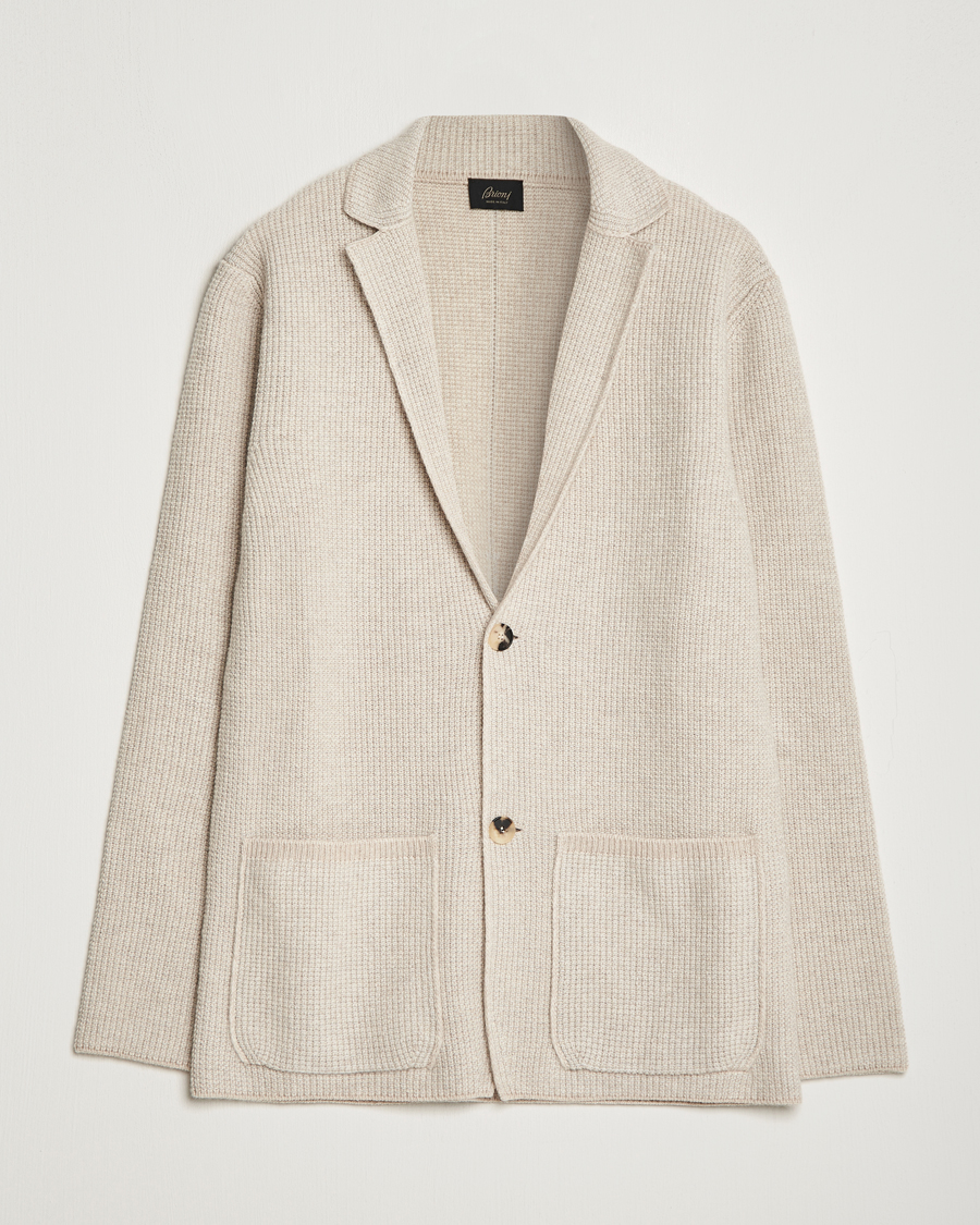 Homme | Pulls Et Tricots | Brioni | Cashmere Jacquard Cardigan Beige