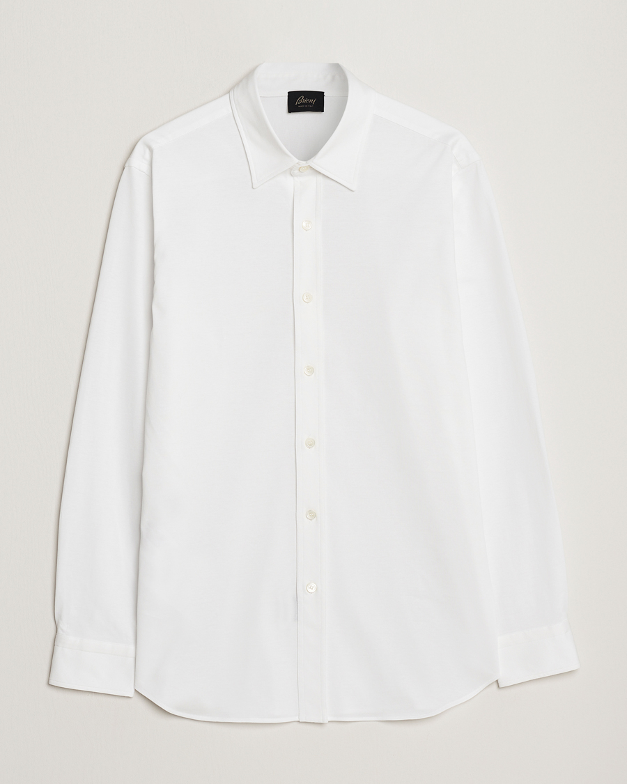 Homme | Chemises | Brioni | Soft Cotton Jersey Shirt White