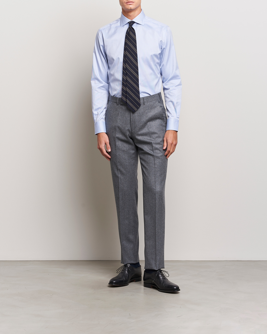 Homme | Chemises | Brioni | Slim Fit Royal Oxford Dress Shirt Light Blue