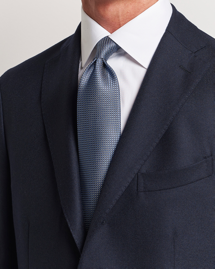 Homme | Brioni Jacquard Silk Tie Light Blue | Brioni | Jacquard Silk Tie Light Blue