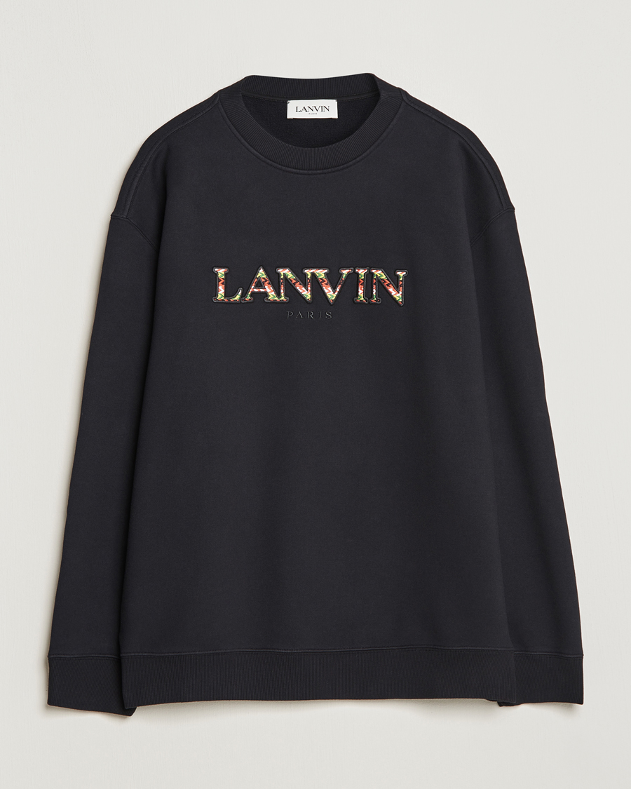 Homme | Pulls Et Tricots | Lanvin | Curb Logo Sweatshirt Black