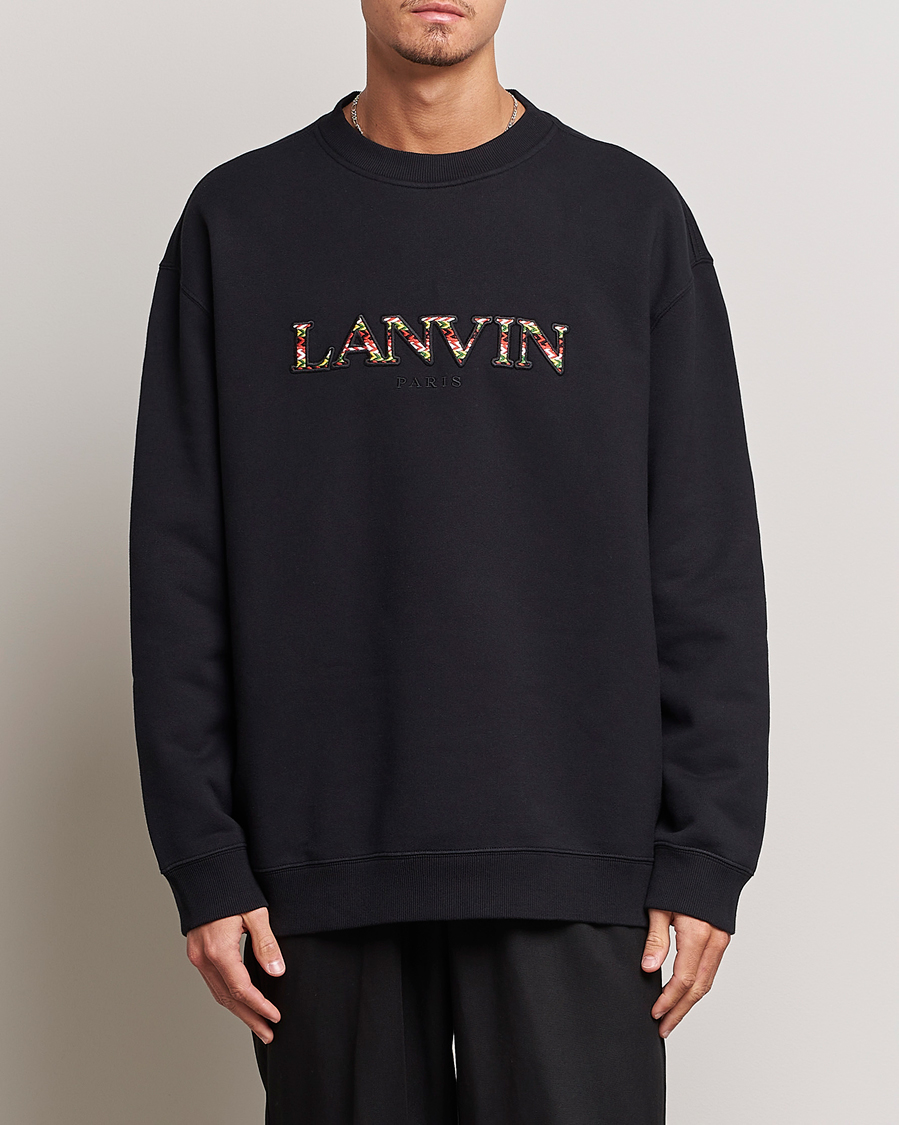 Homme | Pulls Et Tricots | Lanvin | Curb Logo Sweatshirt Black