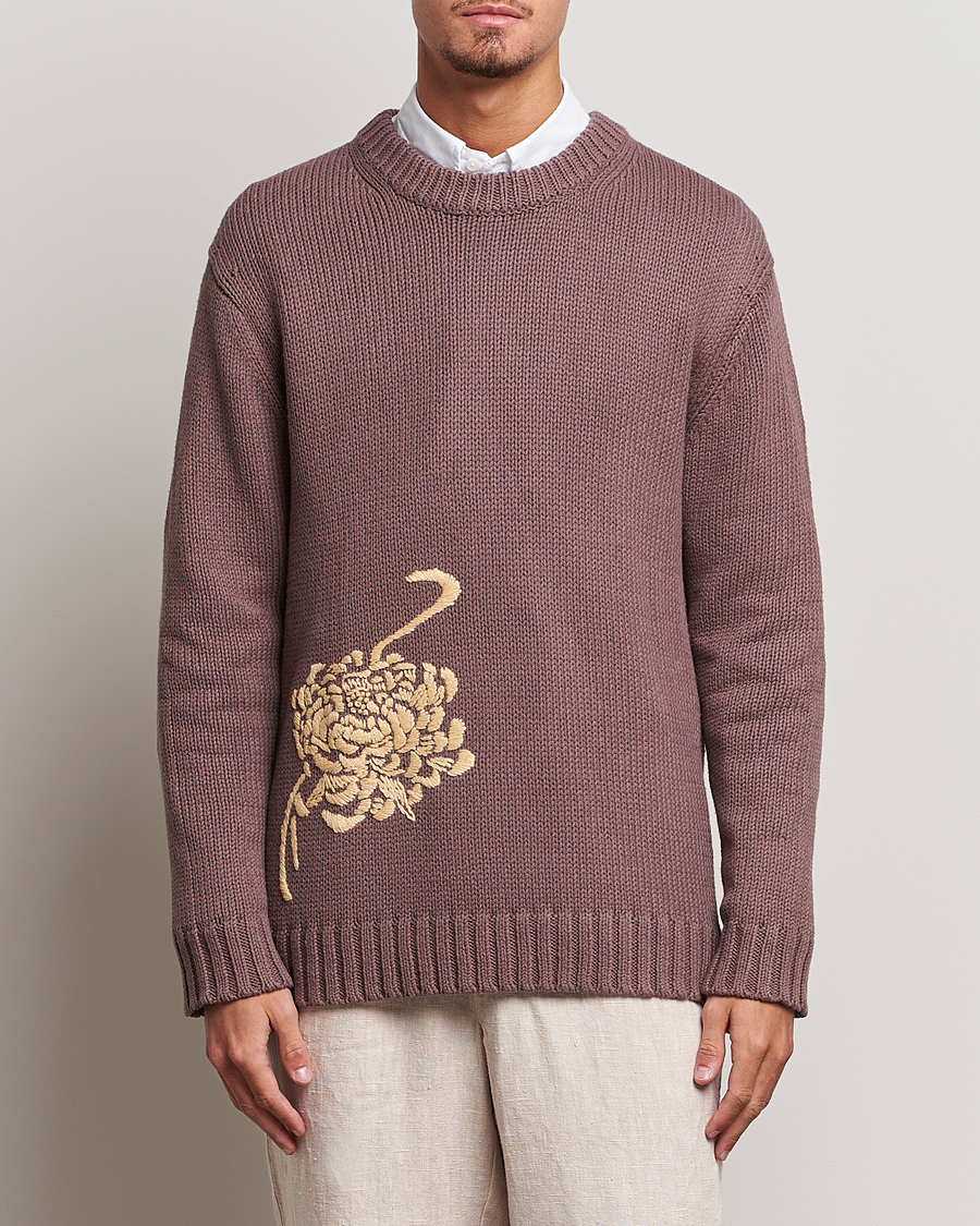 Homme | Pulls Et Tricots | NN07 | Jasper Knitted Cotton Sweatshirt Purple Brown