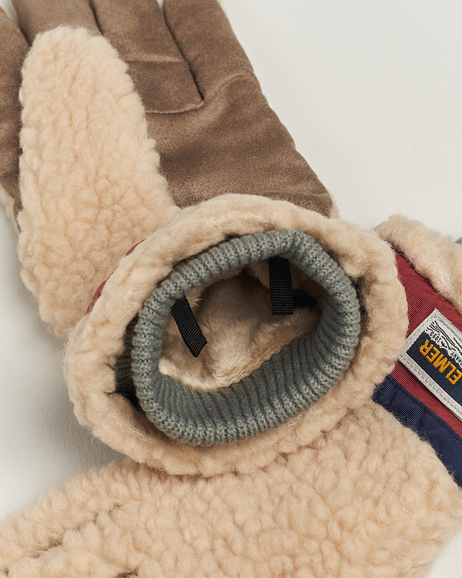 Homme | Elmer by Swany Sota Wool Teddy Gloves Beige/Wine | Elmer by Swany | Sota Wool Teddy Gloves Beige/Wine