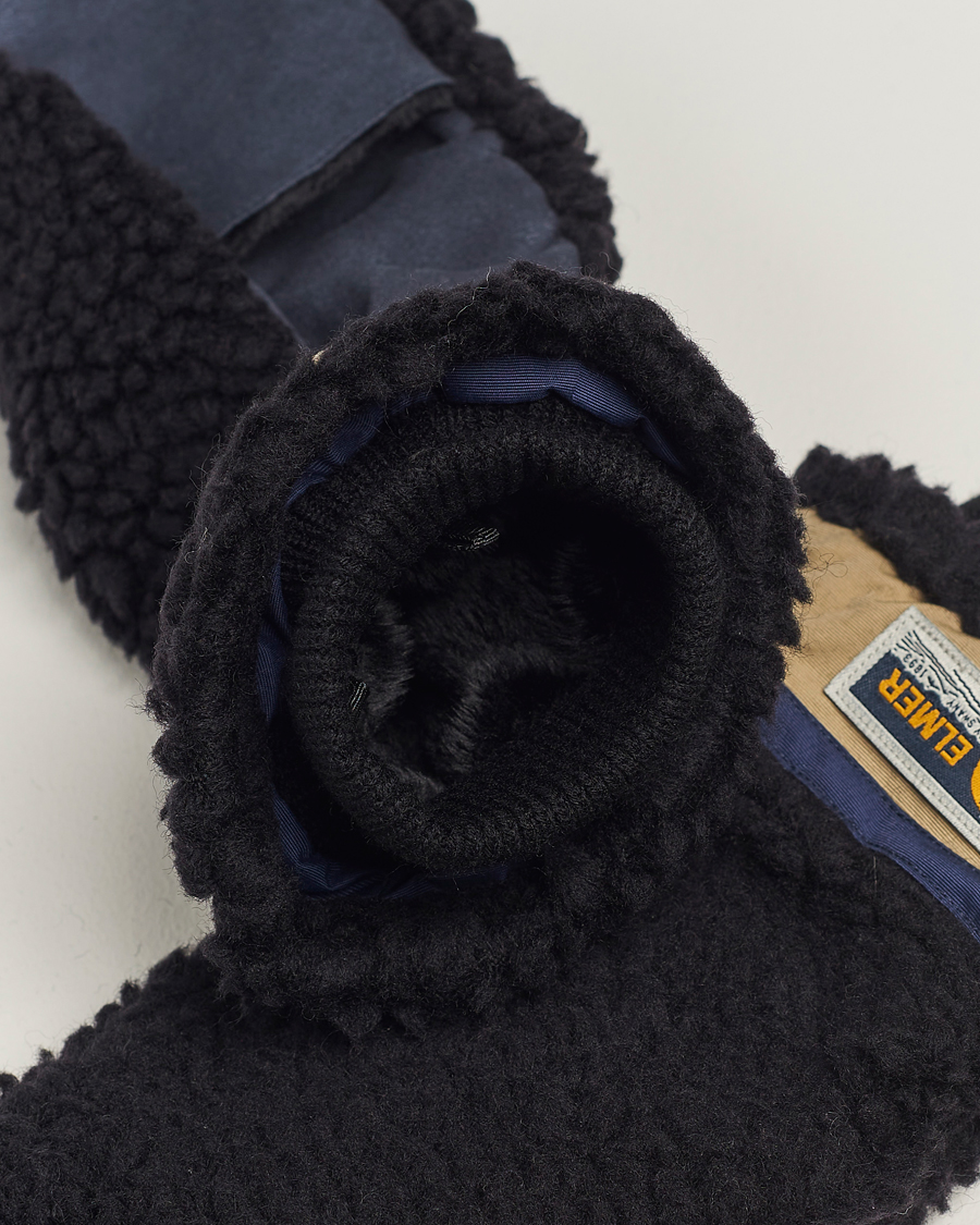 Heren | Elmer by Swany Miyo Wool Teddy Mittens Black | Elmer by Swany | Miyo Wool Teddy Mittens Black