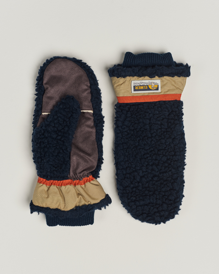 Heren | Elmer by Swany Miyo Wool Teddy Mittens Navy | Elmer by Swany | Miyo Wool Teddy Mittens Navy