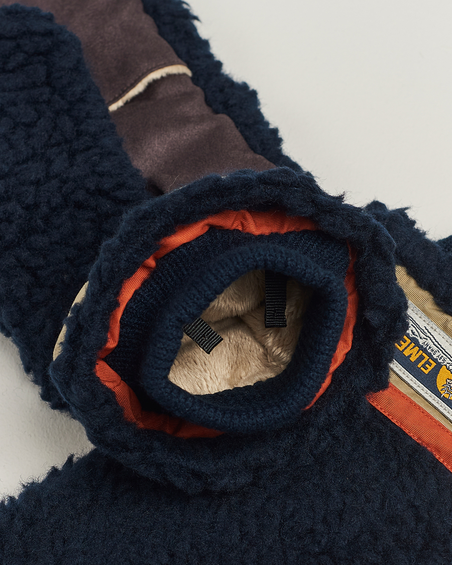Heren | Elmer by Swany Miyo Wool Teddy Mittens Navy | Elmer by Swany | Miyo Wool Teddy Mittens Navy