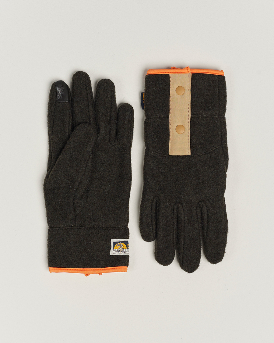 Heren | Elmer by Swany Recycled Wool Fleece Gloves Dark Brown | Elmer by Swany | Recycled Wool Fleece Gloves Dark Brown