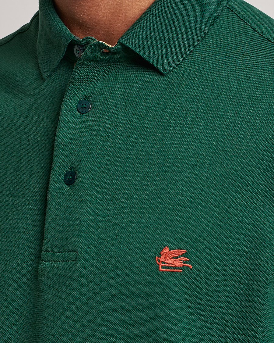 Homme | Polos | Etro | Short Sleeve Contrast Polo Dark Green