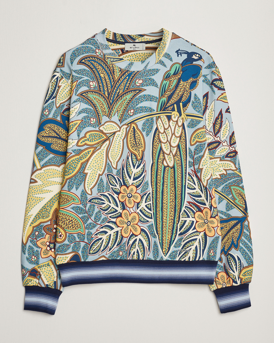 Homme | Pulls Et Tricots | Etro | Jungle Printed Sweatshirt Azzurro