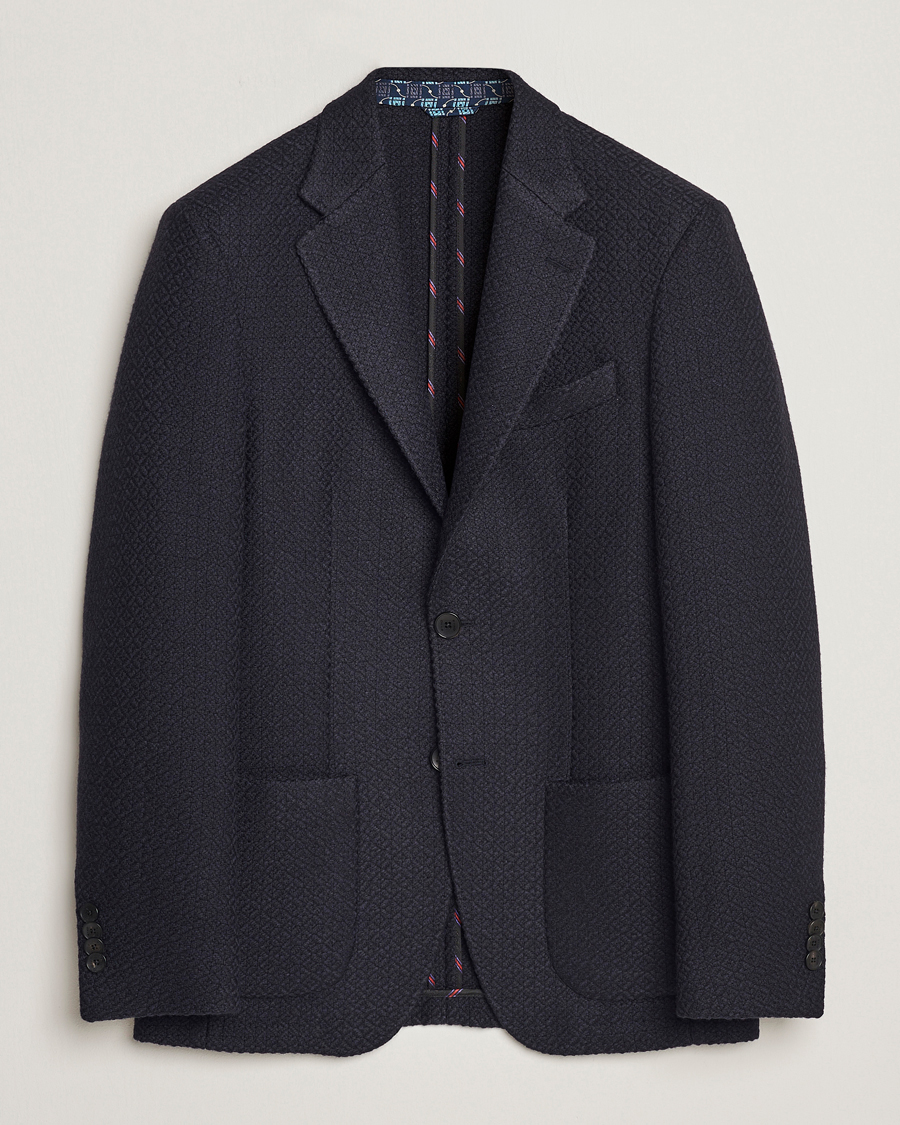 Homme | Blazers | Etro | Jacquard Jersey Blazer Navy