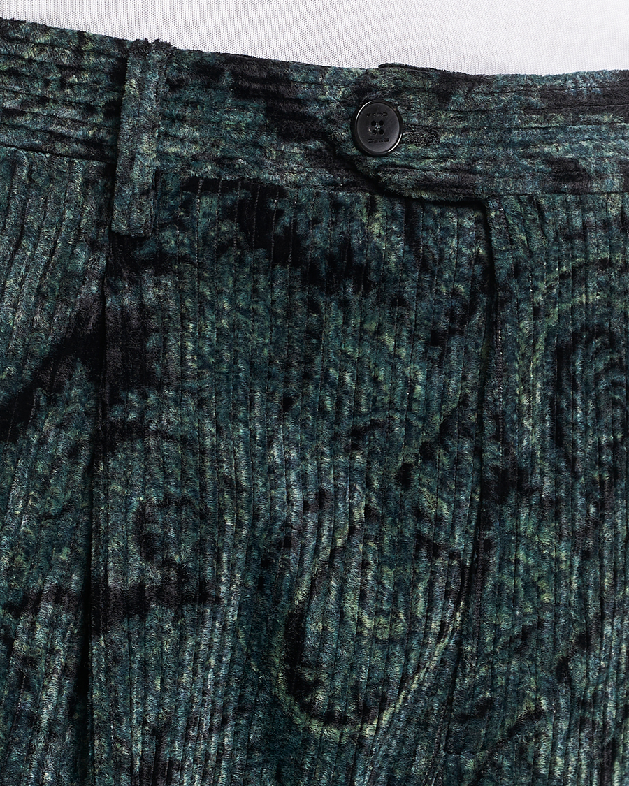 Homme | Pantalons | Etro | Tailored Paisley Corduroy Trousers Dark Blue