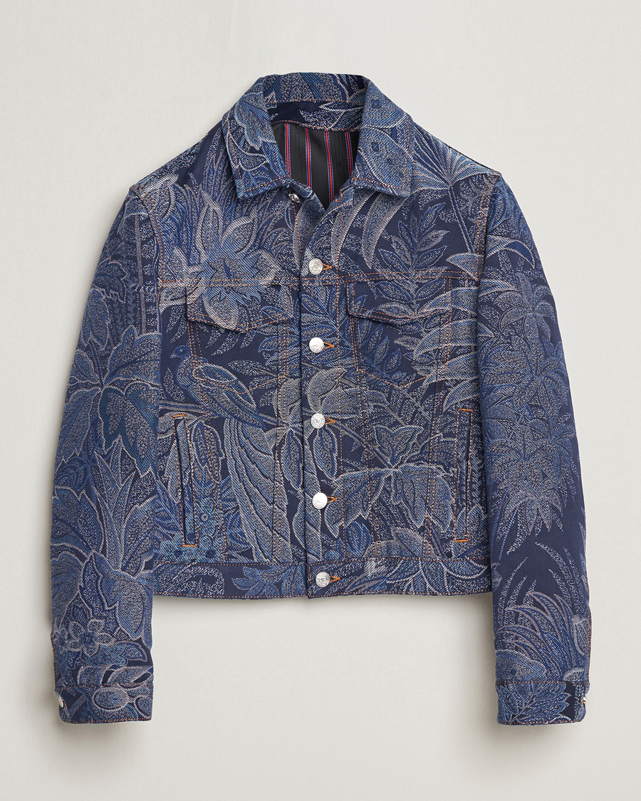Homme | Manteaux Et Vestes | Etro | Jacquard Denim Jacket Azzurro