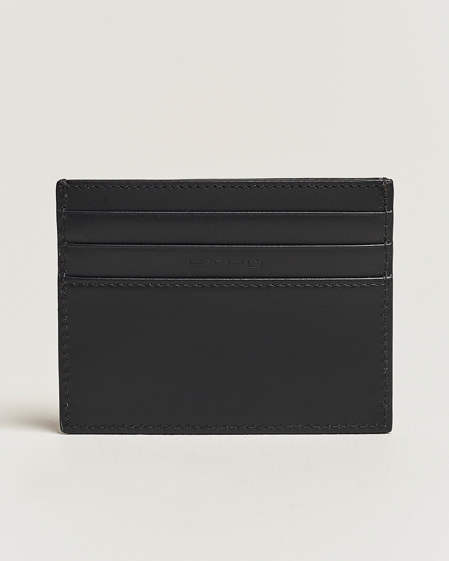Heren | Etro Logo Embossed Cardholder Black | Etro | Logo Embossed Cardholder Black