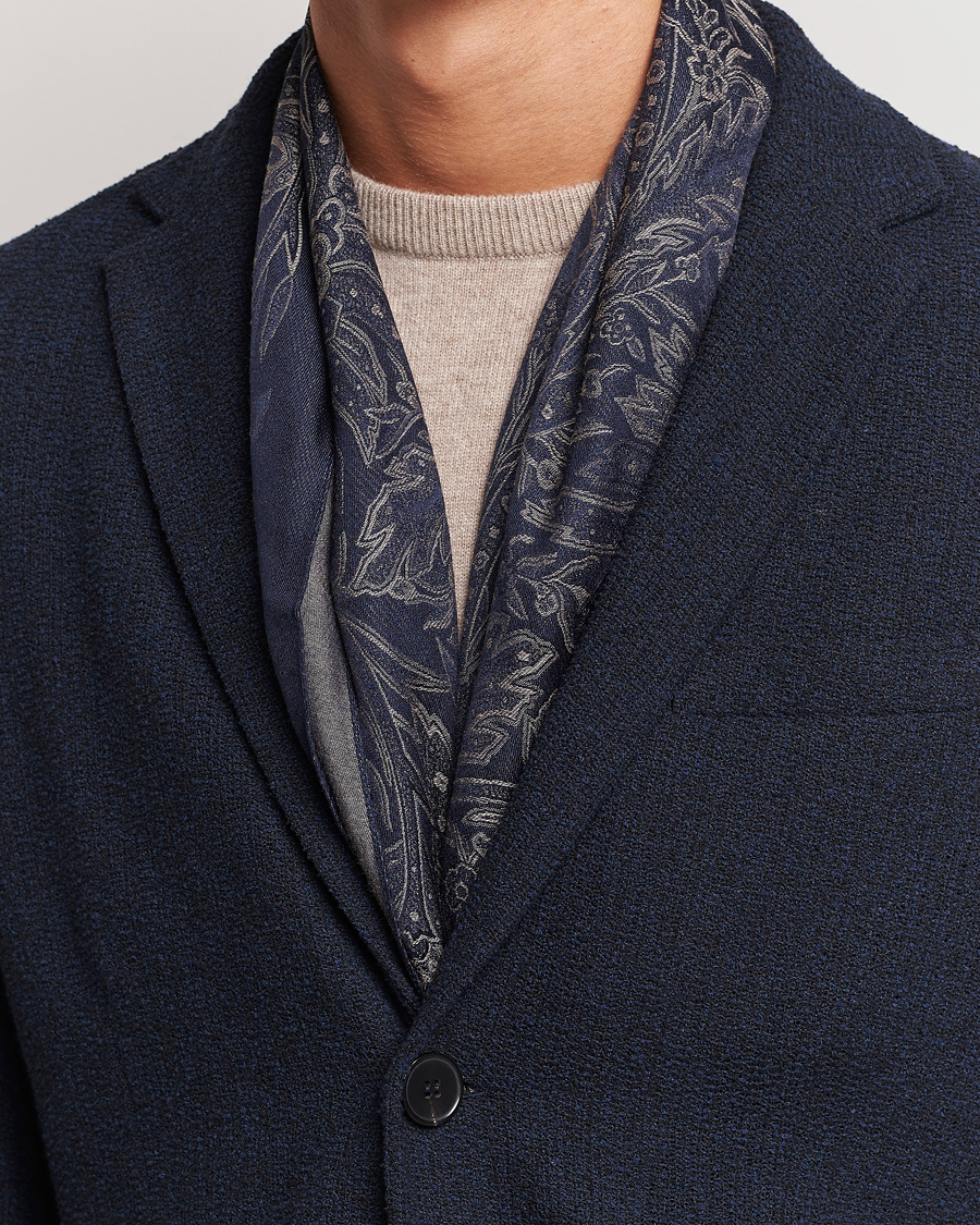 Homme | Etro Silk/Viscose Scarf Navy | Etro | Silk/Viscose Scarf Navy