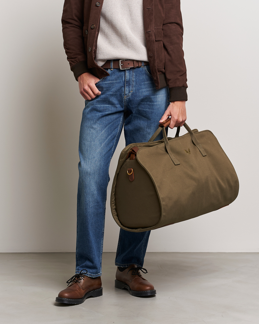 Homme | Bennett Winch Canvas Suit Carrier Holdall Olive | Bennett Winch | Canvas Suit Carrier Holdall Olive