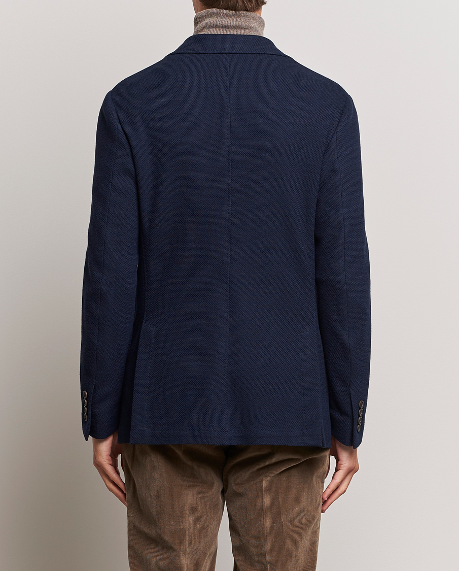 Homme | Blazers | Canali | Structured Wool Jersey Jacket Navy