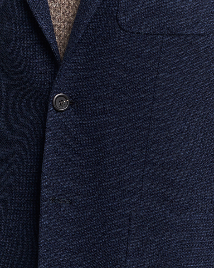 Homme | Blazers | Canali | Structured Wool Jersey Jacket Navy