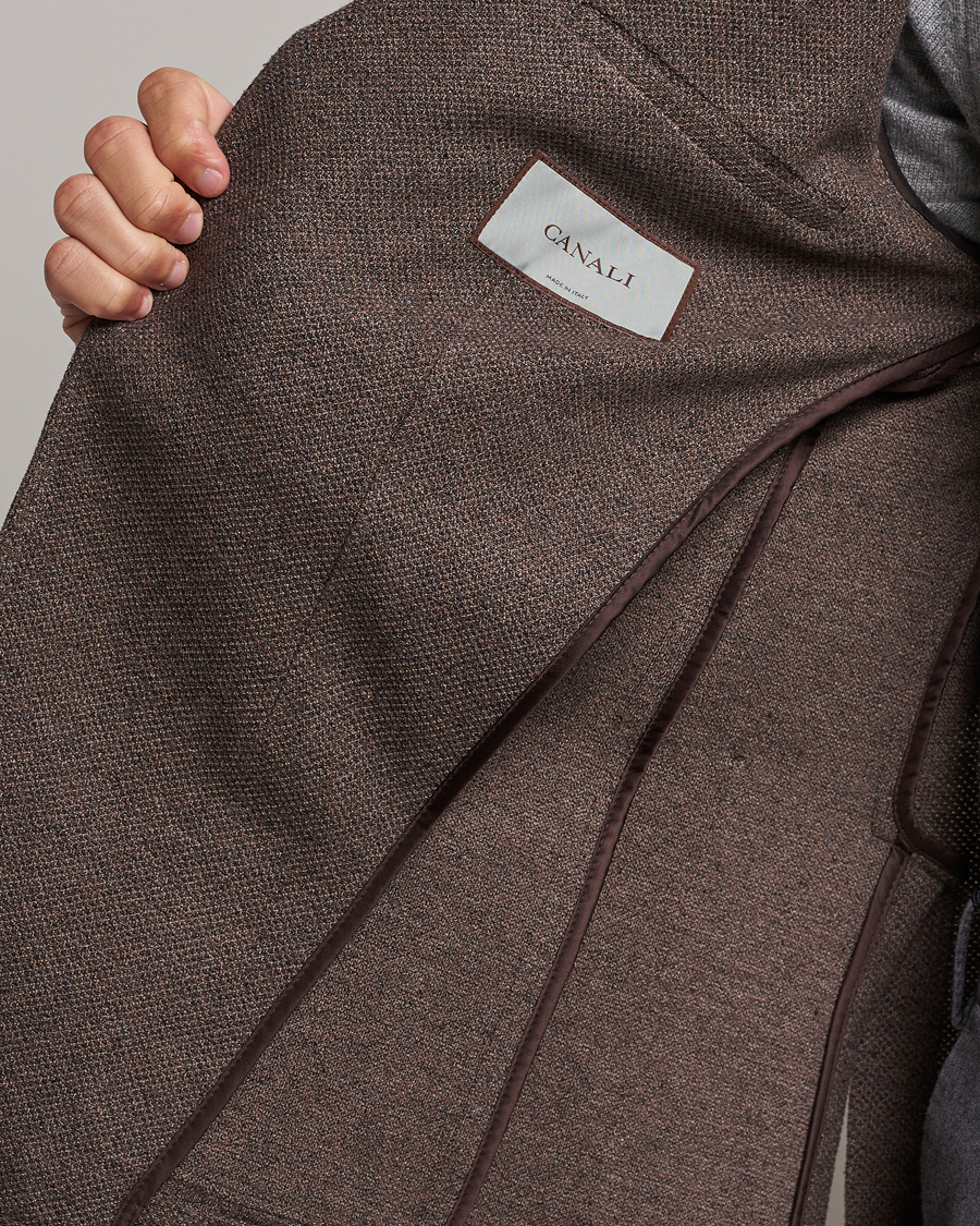 Homme | Blazers | Canali | Structured Wool Jersey Jacket Beige