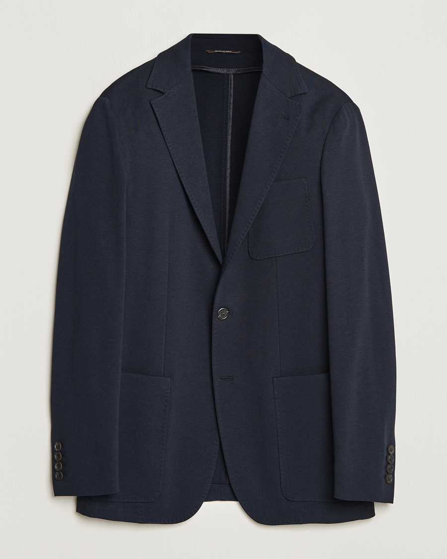 Homme | Blazers | Canali | Jersey Stretch Jacket Navy