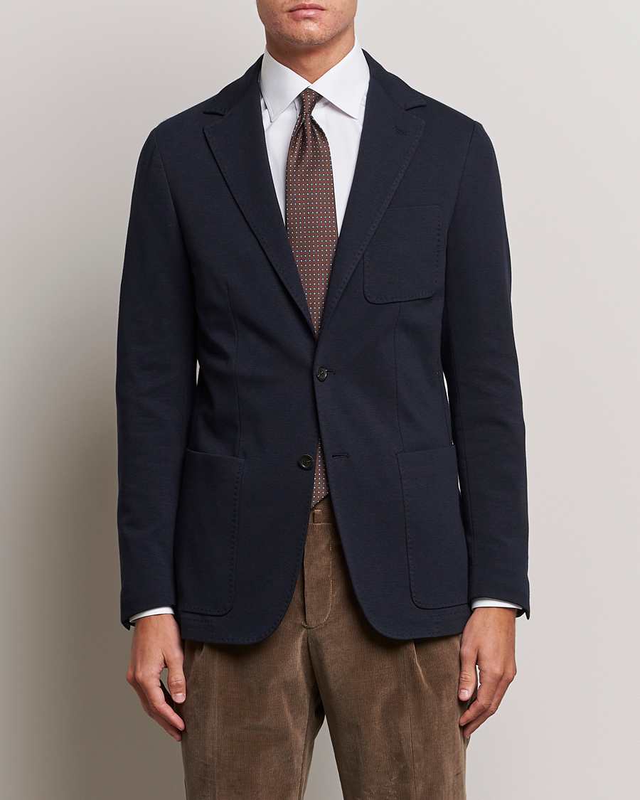 Homme | Blazers | Canali | Jersey Stretch Jacket Navy