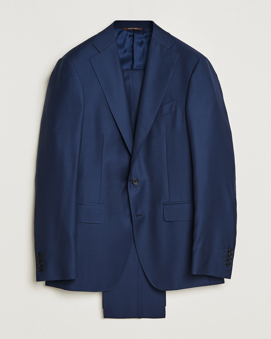 Homme | Costumes | Canali | Super 130s Wool Capri Suit Dark Blue