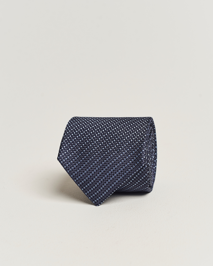 Homme | Canali Structured Silk Tie Navy | Canali | Structured Silk Tie Navy